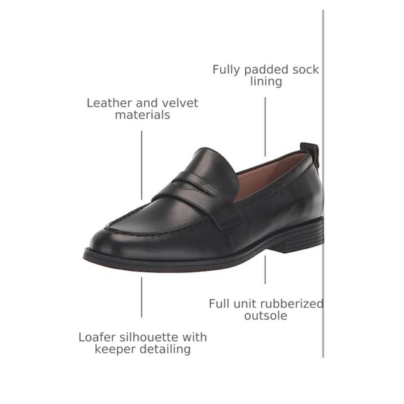 New Cole Haan Black Leather Penny Loafers - Picture 5 of 7